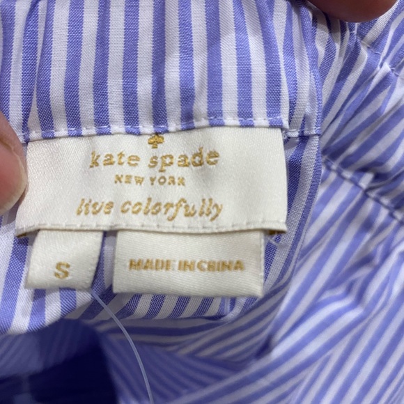 NWT KATE SPADE Women's Broome Street Stripe Off The Shoulder Top size S - Picture 8 of 10